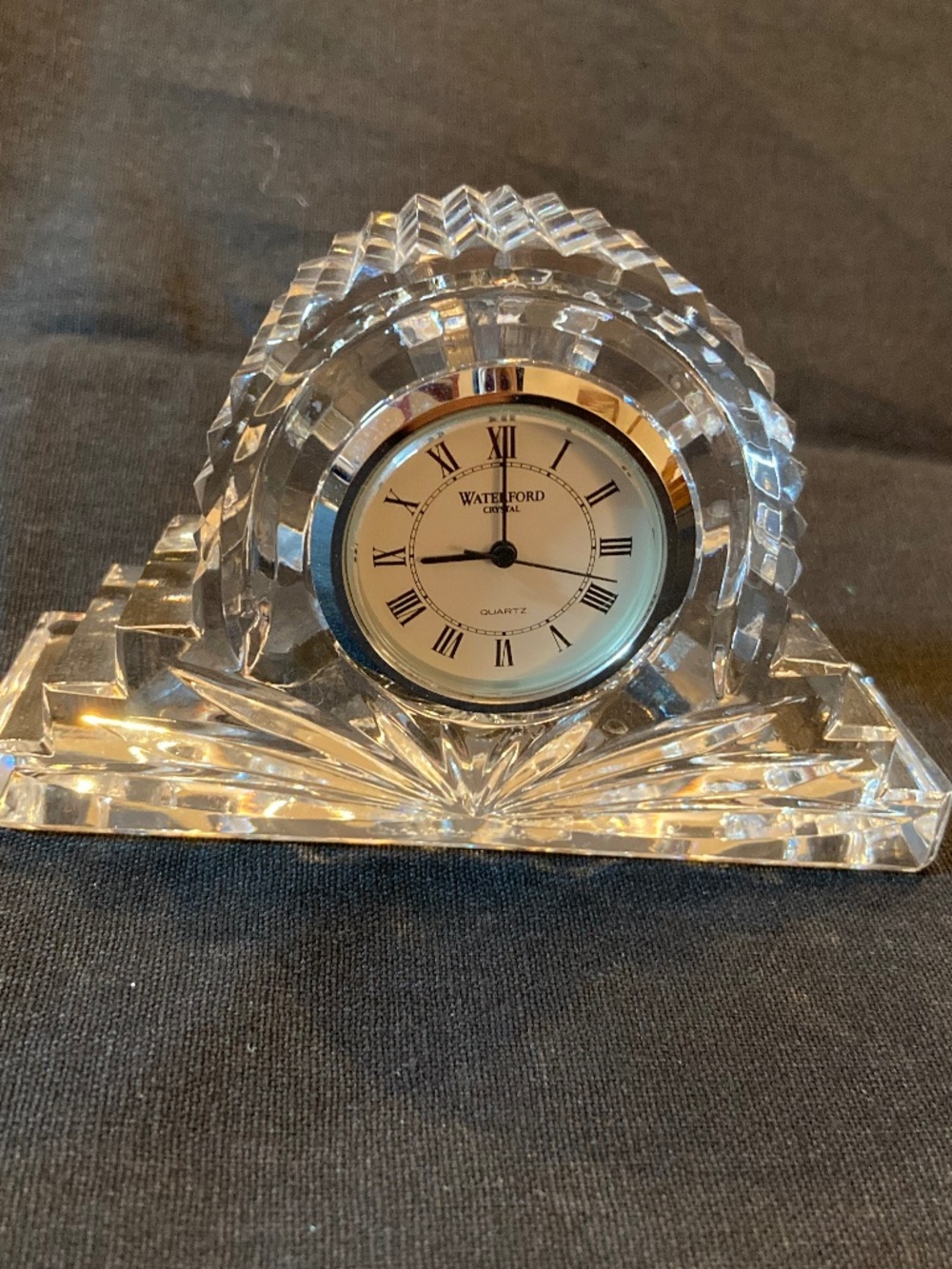 WATERFORD Crystal Metropolitan miniature desk clock